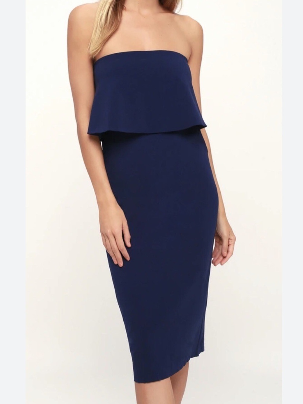 Strapless Midi Dress